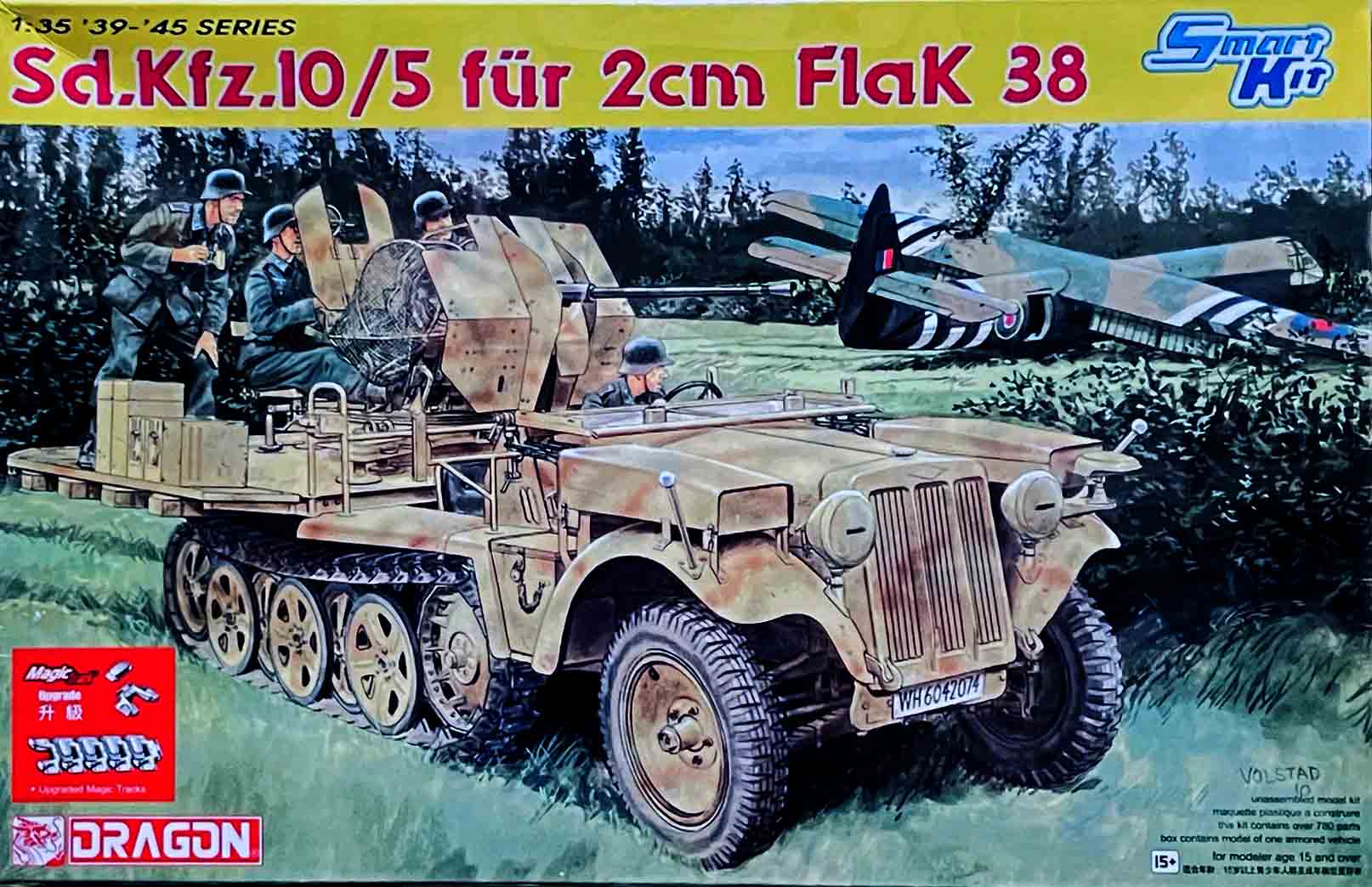 Dragon 1/35 German Sd.Kfz.10/5 fur 2cm Flak 38 ~ Smart Kit 6676