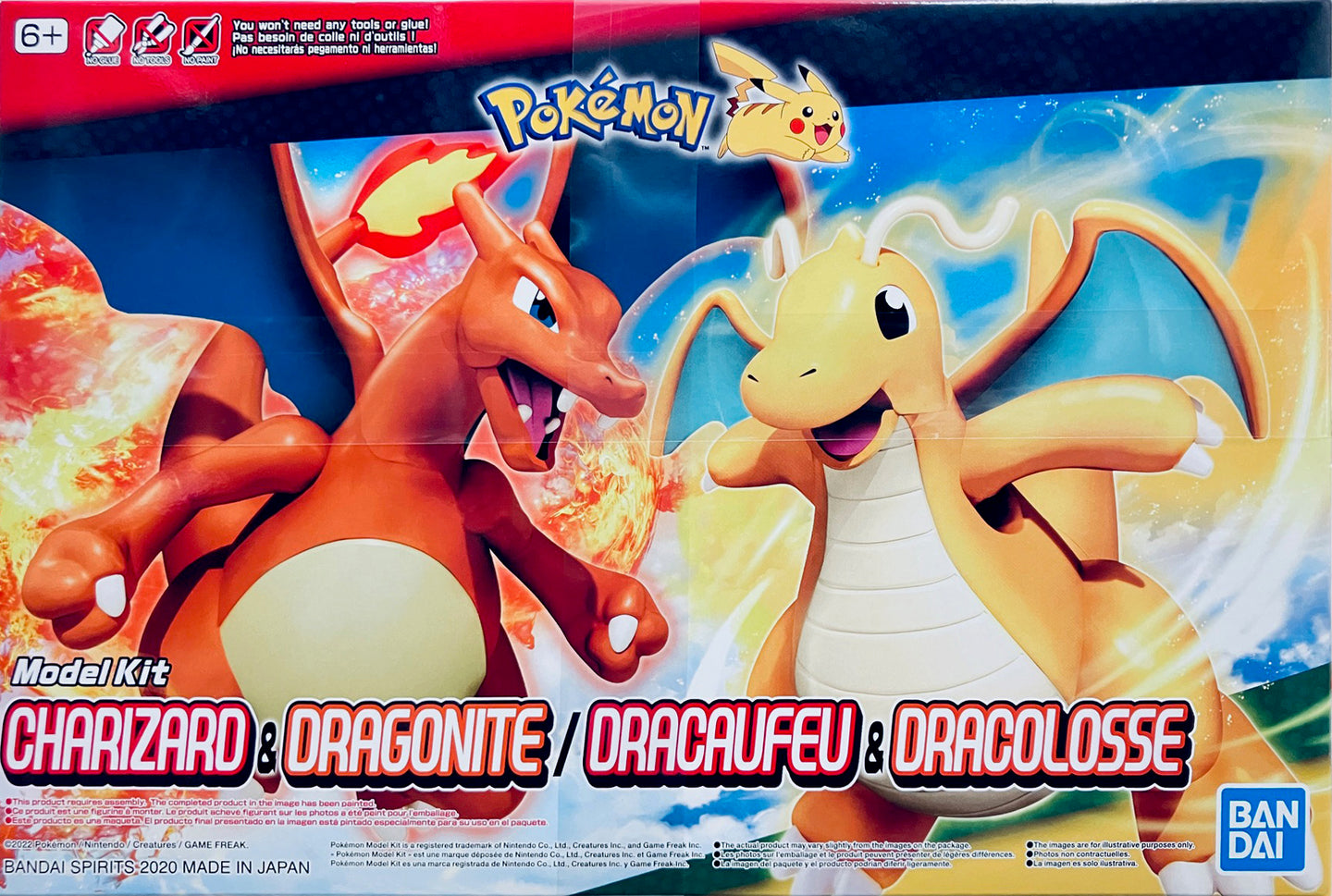 Bandai Mega Charizard Y & Mega Charizard X Pokemon Plastic Model Kit  Collection