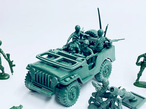 Unbranded 1/32 US WWII Infantry and Jeep 20 Pieces VHTF UB004