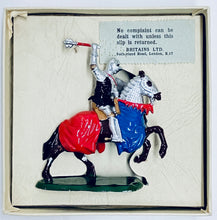 Load image into Gallery viewer, Britains LTD 1/32 Knights of Agincourt Mounted Knight w/ Raised Mace Lead Figure No1656 C