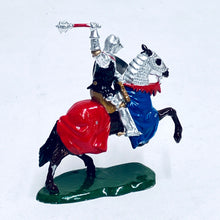 Load image into Gallery viewer, Britains LTD 1/32 Knights of Agincourt Mounted Knight w/ Raised Mace Lead Figure No1656 C