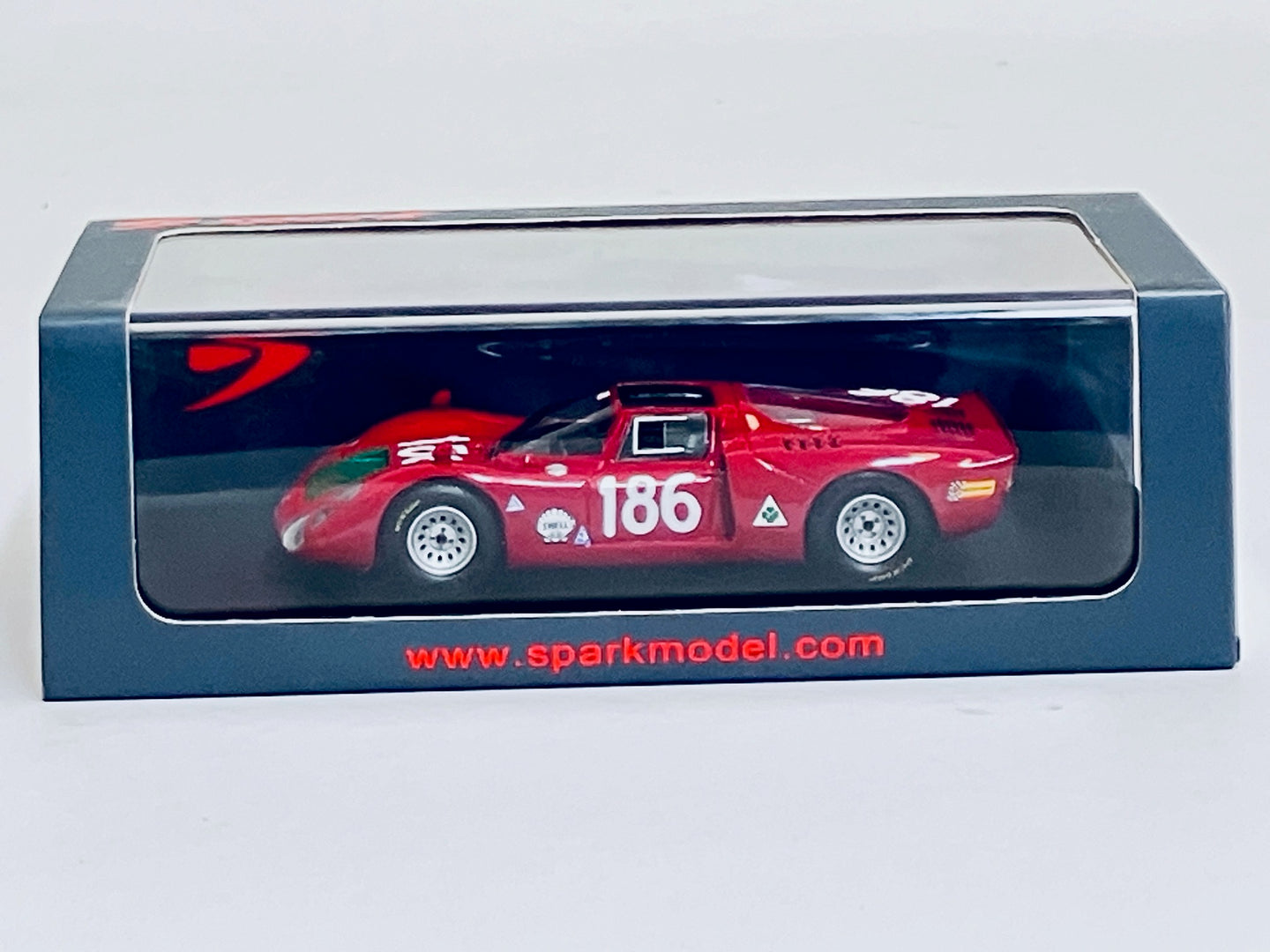 Spark 1/43 Alfa Romeo 33/2 No.186 2nd Targa Florio 1968 S4874 JB053