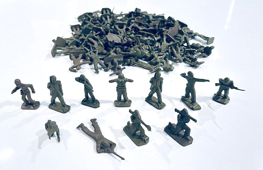 Marx 45mm Plastic US WWII Soldiers Olive Green (110) MX113