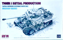 Load image into Gallery viewer, Ryefield Model 1/35 German Tiger I Initial w/ Full Interior &amp; Cutaway Parts (2in1) 5130