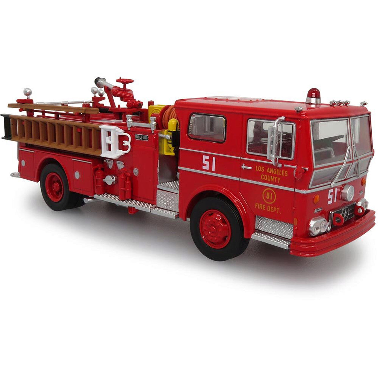 Iconic Replicas 1/50 1973 Ward LaFrance Fire Truck: LACoFD - Engine 51 50-0393