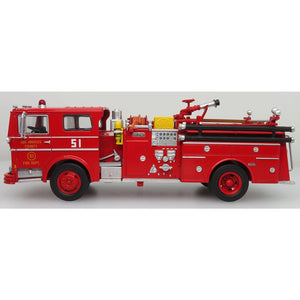 Iconic Replicas 1/50 1973 Ward LaFrance Fire Truck: LACoFD - Engine 51 50-0393