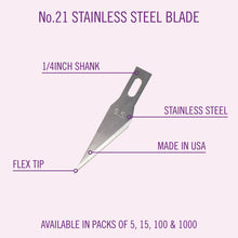 Load image into Gallery viewer, Excel 22621 Stainless Steel #21 Blades 100