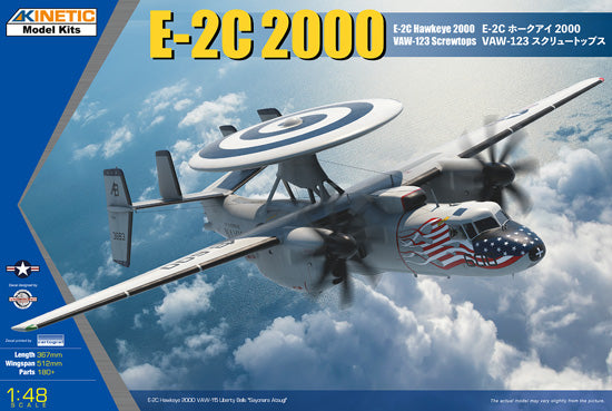 Kinetic 1/48 US E-2C Hawkeye 2000 VAW-123 Screwtops K48135