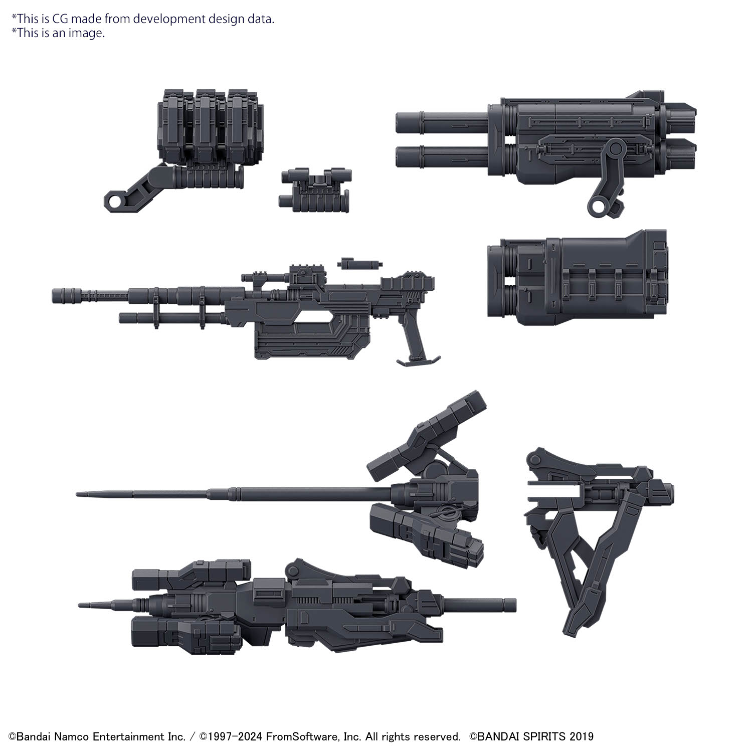 Bandai 30MM - Armored Core VI Fires Of Rubicon Option Parts Set 04 - Kit De Modélisme 1/144, Sans Colle, Avec Pistolet Gatling - 4