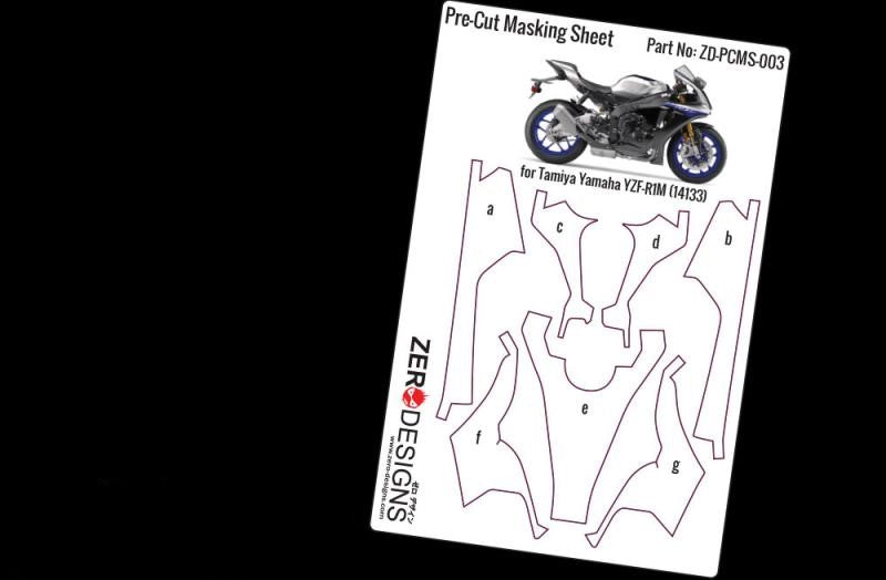 Zero Designs 1/12 Pre-Cut Masking Sheet Tamiya Yamaha YZF-R1M ZD-PCMS-003