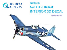Load image into Gallery viewer, Quinta Studio 1/48 Interior 3D Decal US F6F-3 Hellcat (Eduard) QD48330