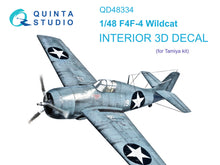Load image into Gallery viewer, Quinta Studio 1/48 Interior 3D Decal US F4F-4 Wildcat QD48334