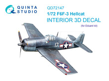 Load image into Gallery viewer, Quinta Studio 1/72 Interior 3D Decal US F6F-3 Hellcat (Eduard) QD72147