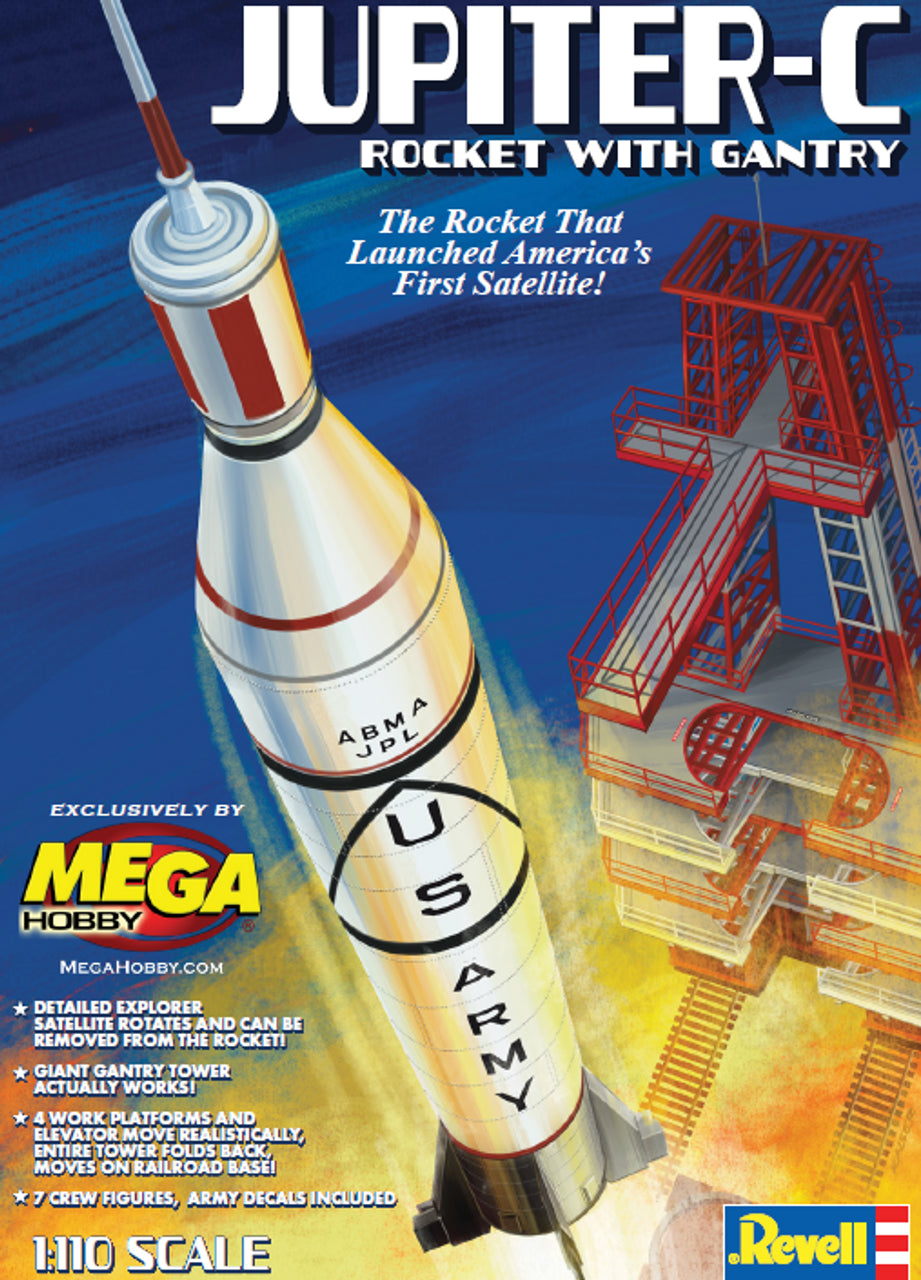 Revell 1/110 Jupiter-C Rocket With Launch Gantry 3706 – Burbank's