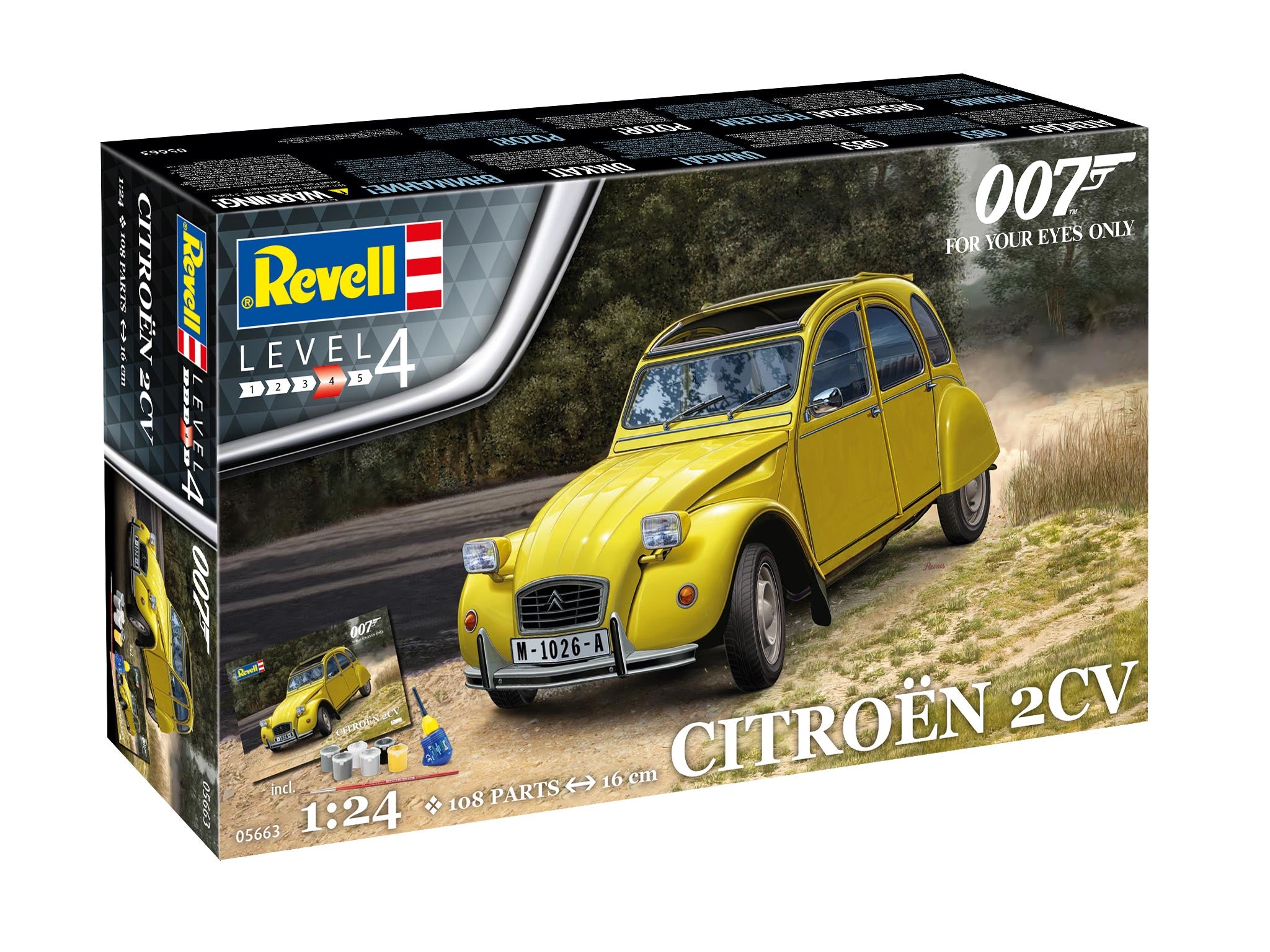 Maquette Coffret Cadeau - Citroën 2CV (James Bond 007) Pour Vos Yeux  Seulement - 1/24 - REVELL 05663
