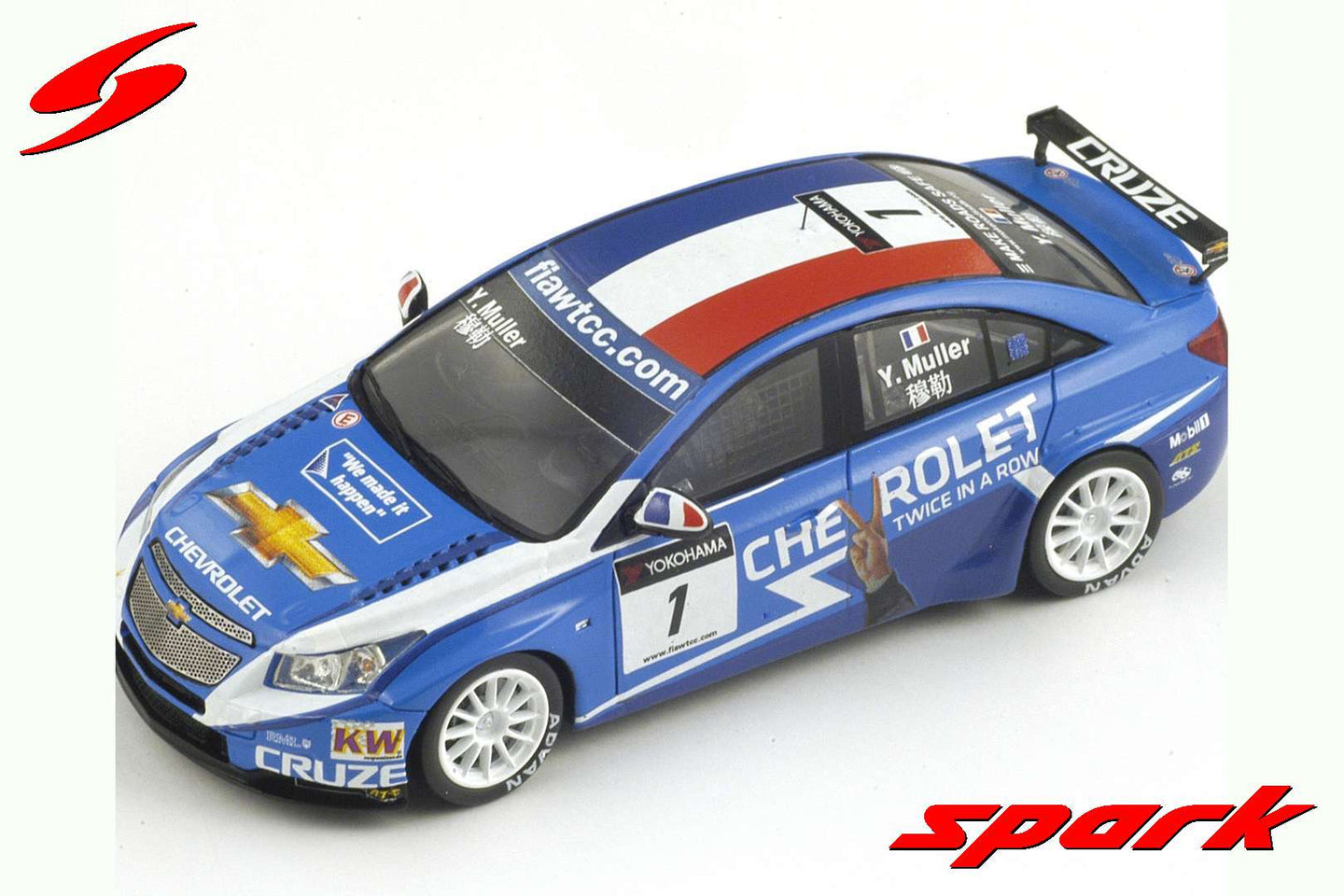 Spark 1/43 Chevrolet Cruze 1.6T, No. 1 WTCC 2011 World Champion 2011 S2497 ** SALE