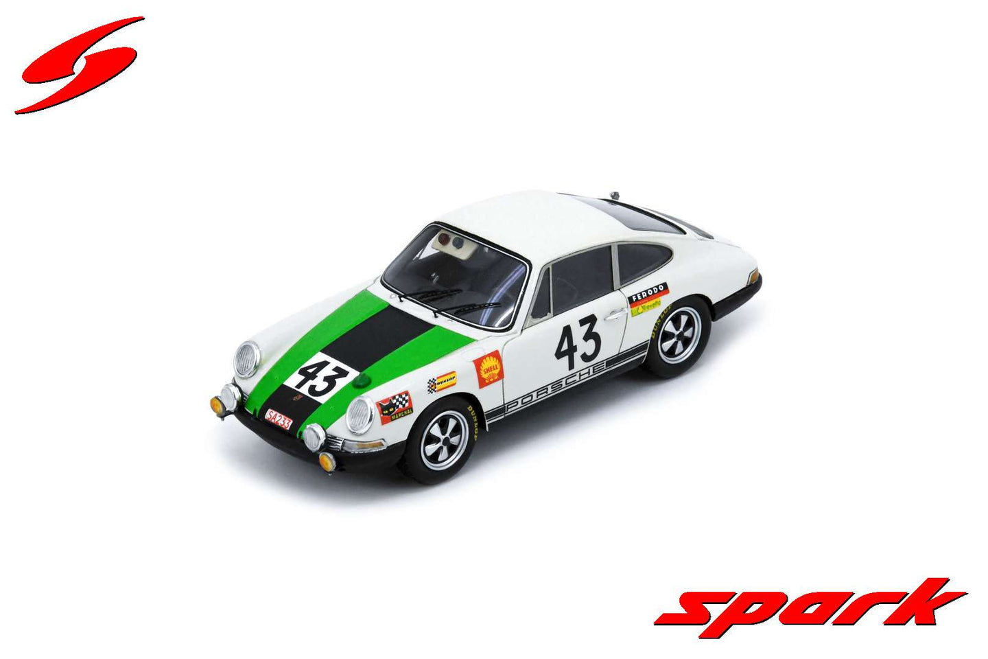 Spark 1/43 Porsche 911T 12th LeMans 24H 1966 S9738