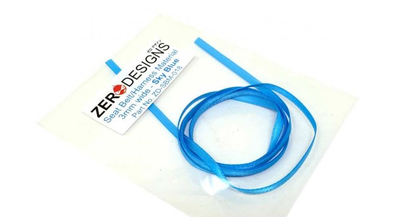 Zero Designs 1/24-1/25 Seat Belt / Harness Material Sky Blue ZD-SMB-018