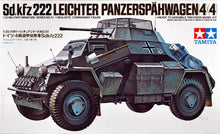 Load image into Gallery viewer, Tamiya 1/35 German Sd.kfz.222 Leichter Panzerspahwagen 4x4 + Extras 35051C