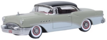 Load image into Gallery viewer, Oxford 1/87 HO 87BC55007 Buick Century 1955 Carlsbad Black/Windsor Grey/Dover White