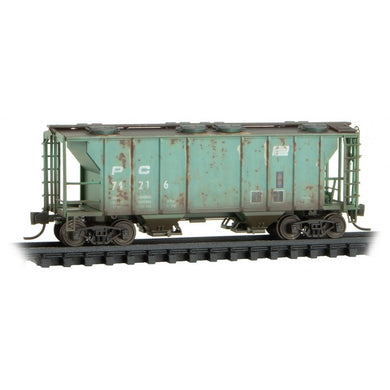Micro-Trains MTL N Penn Central PS-2 Covd Hopper Weathered 095 44 100