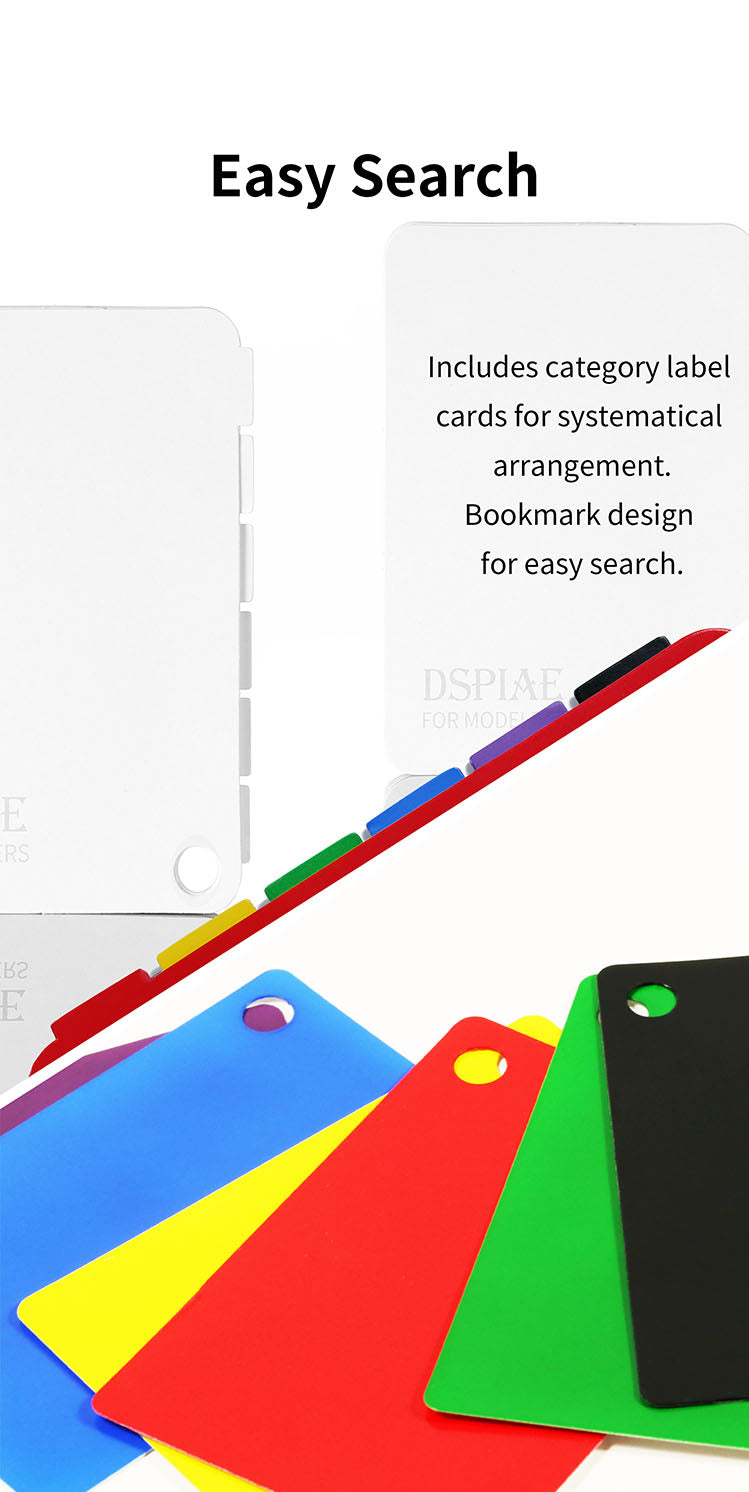 Dspiae CC-01 Color Test Card Model Paint Color Test Cards' – Burbank's ...