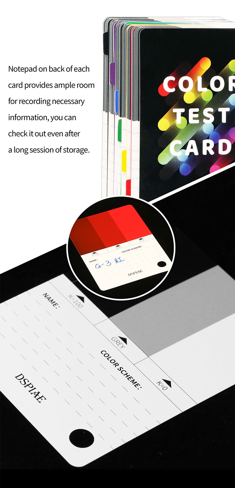 Dspiae CC-01 Color Test Card Model Paint Color Test Cards' – Burbank's ...