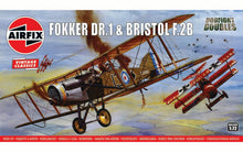 Load image into Gallery viewer, Airfix 1/72 Dogfight Doubles German Fokker DR.1 &amp; British Bristol F.2B A02141V