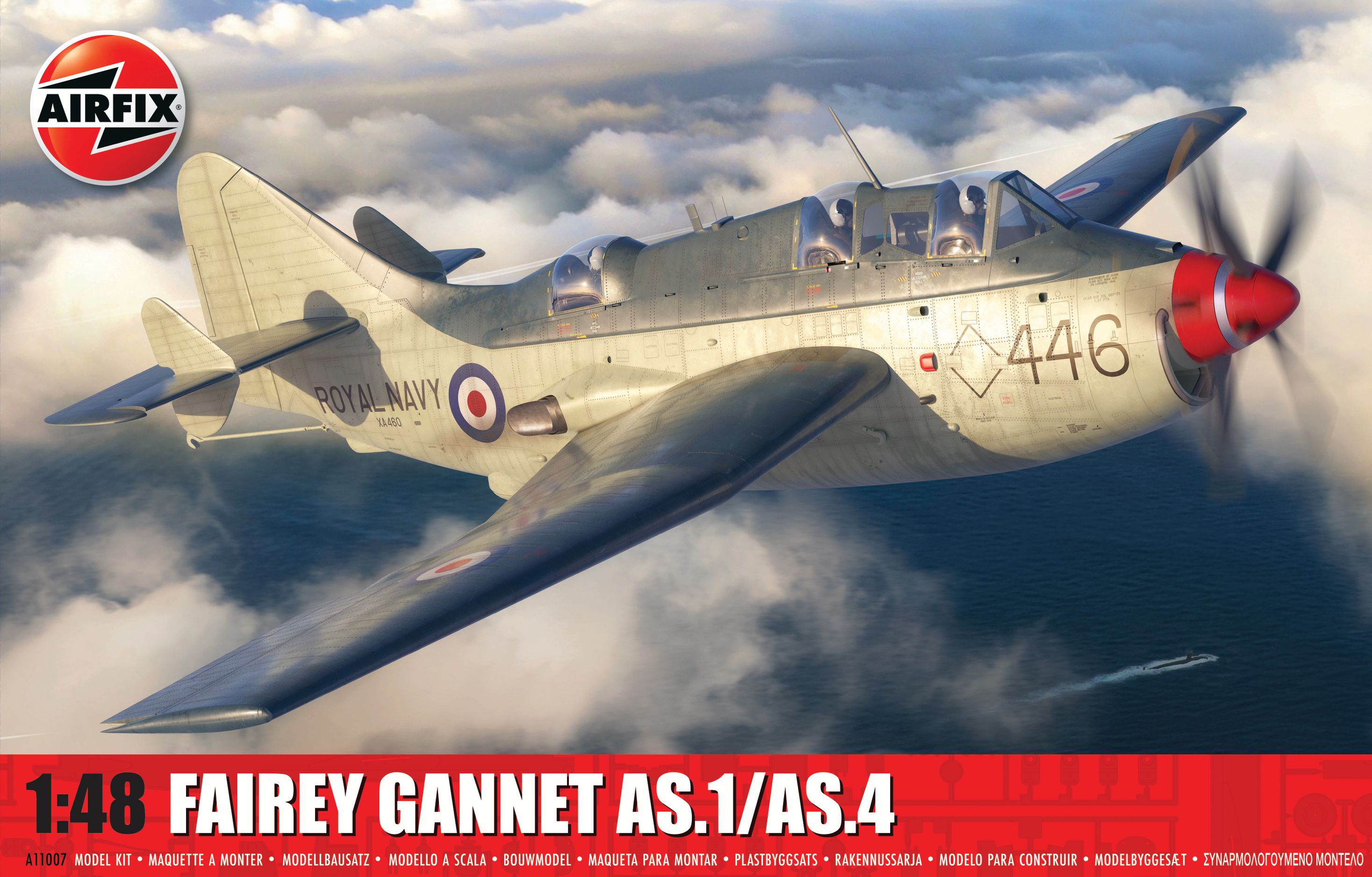 発艦準備中　フェアリーガーネットAS1 艦上早期警戒機airfix1/48モデル Airfix 1/48 British Fairey Gannet AS.1/AS.4 A11007 – Burbank's