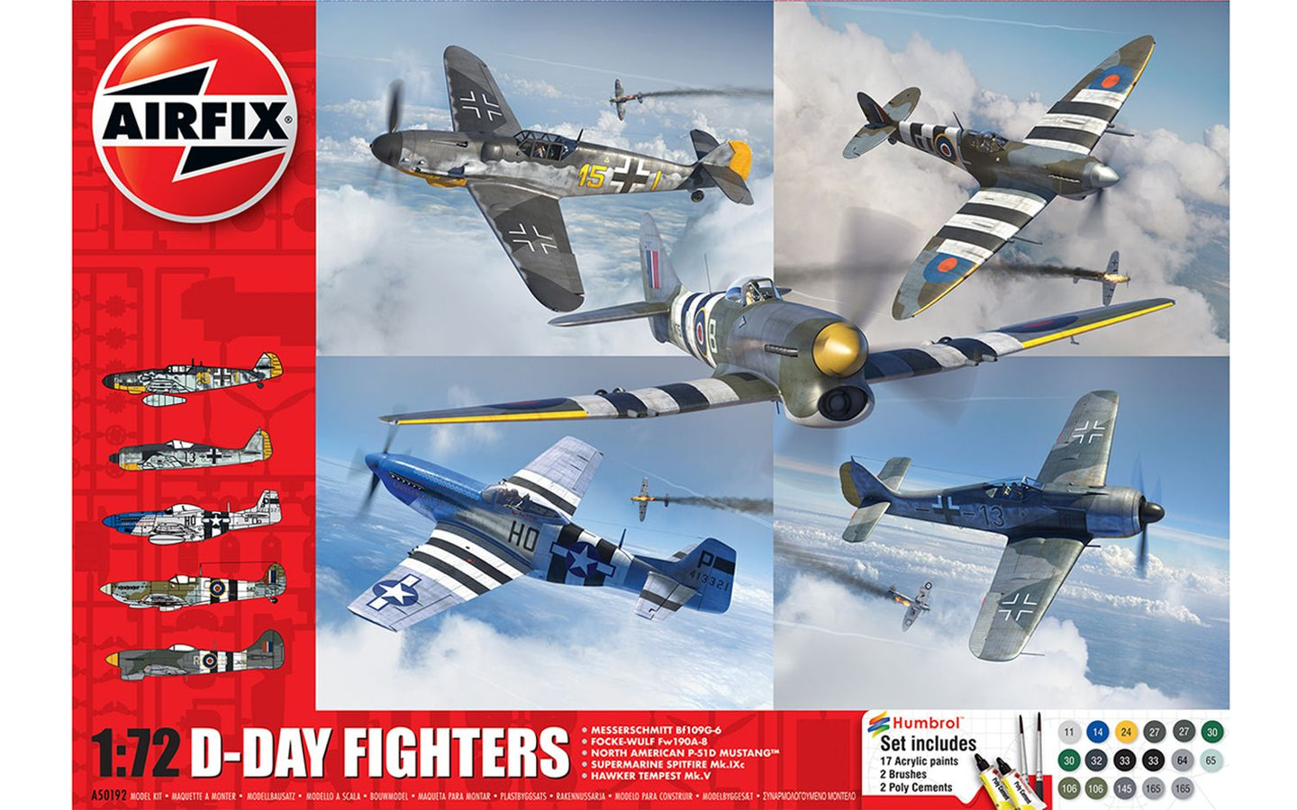 Airfix Starter Set 1/72 D-Day Fighters 5 Complete Kits A50192
