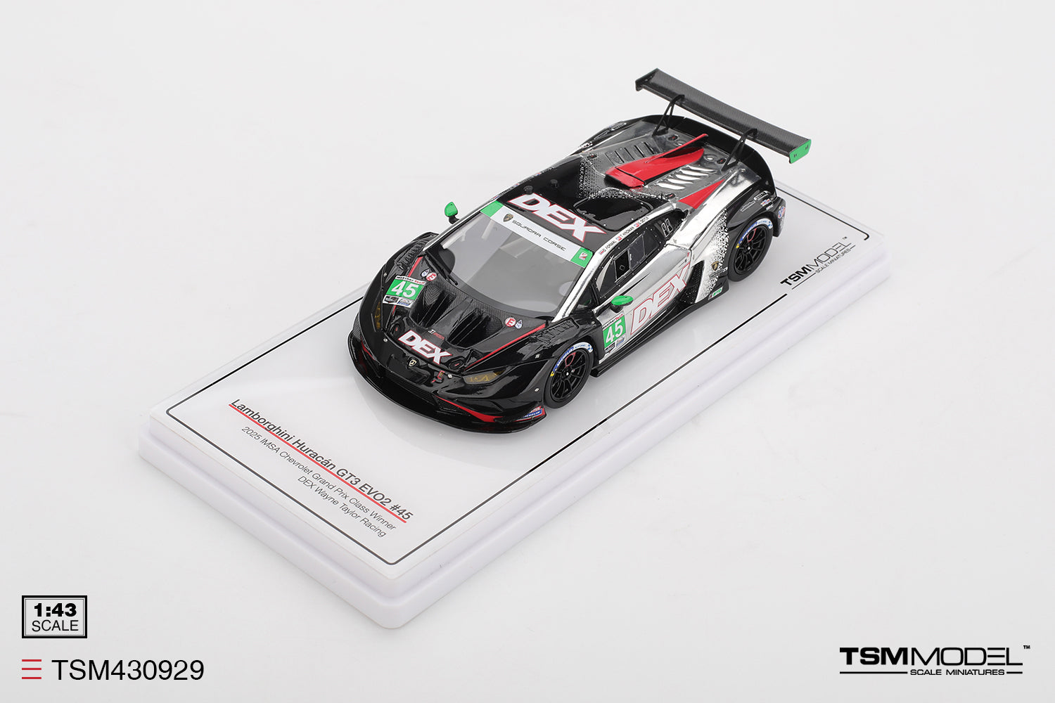 TSM 1/43 Lamborghini Huracan GT3 EVO2 #45 DEX Wayne Taylor Racing