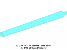 Load image into Gallery viewer, Aber 1/72 US 76.2 mm M7 Tank Barrel For for M10 72 L-24'