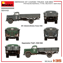 Load image into Gallery viewer, MiniArt 1/35 German 3t Cargo Truck 3.6-36S 35442