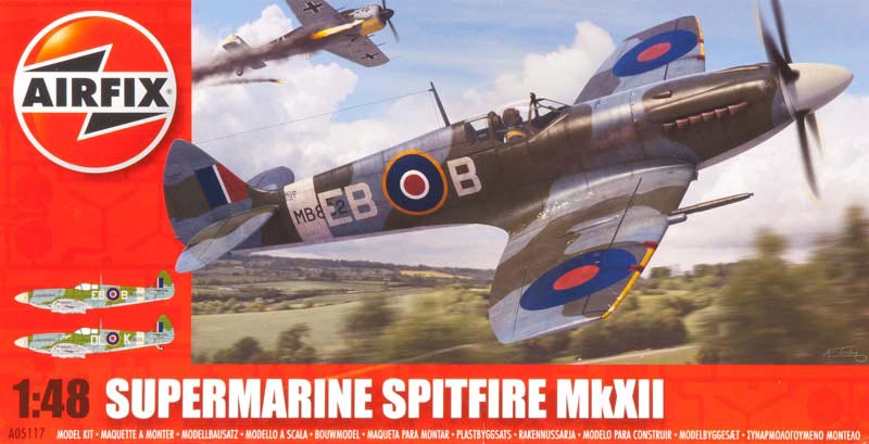 Airfix 1/48 British WWII Supermarine Spitfire Mk XII Open Box
