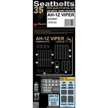 Load image into Gallery viewer, HGW 1/35 US AH-1Z Viper Textile/Photoetch Seatbelts + Cushions 135520
