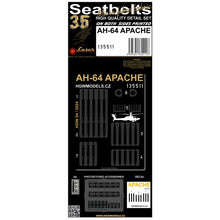 Load image into Gallery viewer, HGW 1/35 US AH-64 Apache  Textile/Photoetch Seatbelts 135511'