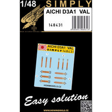 Load image into Gallery viewer, HGW 1/48 Japanese Aichi D3A1 Val Transfer Film Seatbelts 148431'