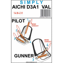 Load image into Gallery viewer, HGW 1/48 Japanese Aichi D3A1 Val Transfer Film Seatbelts 148431'