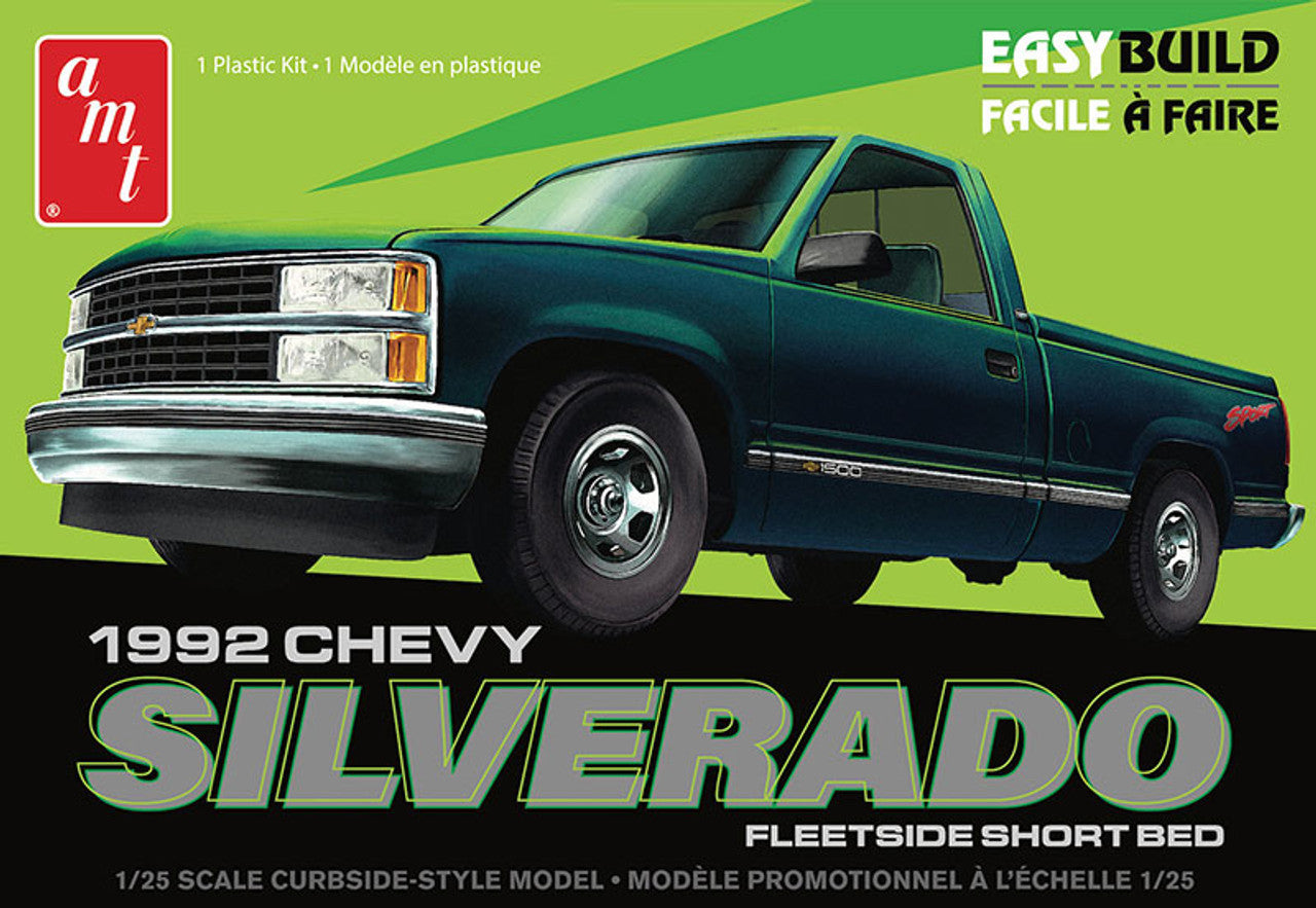 AMT 1/25 1992 Chevy Silverado Shortbed Fleetside Easy Build AMT1408