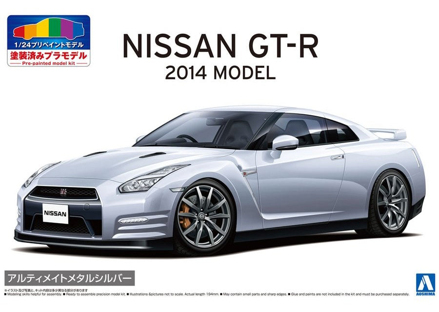 Aoshima 1/24 Nissan Skyline GT-R R35 2014 Pre-Painted Ultimate Metal S –  Burbank's House of Hobbies