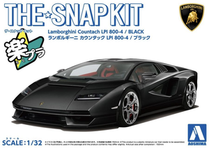 Aoshima Snap Kit 1/32 Lamborghini Countach LPI 800-4 Black 19-D 06542