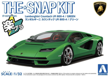 Load image into Gallery viewer, Aoshima Snap Kit 1/32 Lamborghini Countach LPI 800-4 Green 19-E 06543
