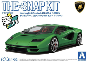 Aoshima Snap Kit 1/32 Lamborghini Countach LPI 800-4 Green 19-E
