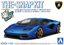 Load image into Gallery viewer, Aoshima Snap Kit 1/32 Lamborghini Countach LPI 800-4 Blue 19-F 06544