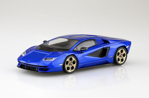 Aoshima Snap Kit 1/32 Lamborghini Countach LPI 800-4 Blue 19-F