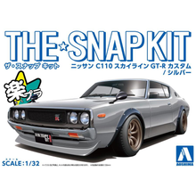 Load image into Gallery viewer, Aoshima SNAP KIT 1/32 Nissan C110 Skyline GT-R Custom Silver #18-SP1 06682