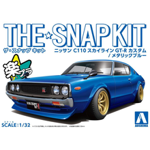 Load image into Gallery viewer, Aoshima SNAP KIT 1/32 Nissan C110 Skyline GT-R Custom Blue #18-SP4 06689