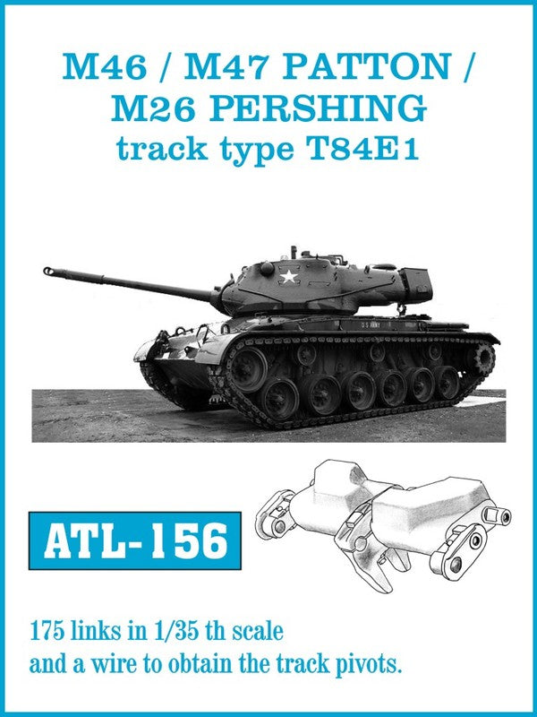 Friulmodel 1/35 US M46/47 Patton M26 Pershing T84E1 Individual Track Lengths ATL-156