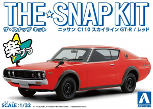 Aoshima SNAP KIT 1/32 Nissan C110 Skyline GT-R Red #18-C 06466