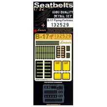 Load image into Gallery viewer, HGW 1/32 US B-17 Flying Fortress Microtextile/Photoetch Seatbelts 132529'